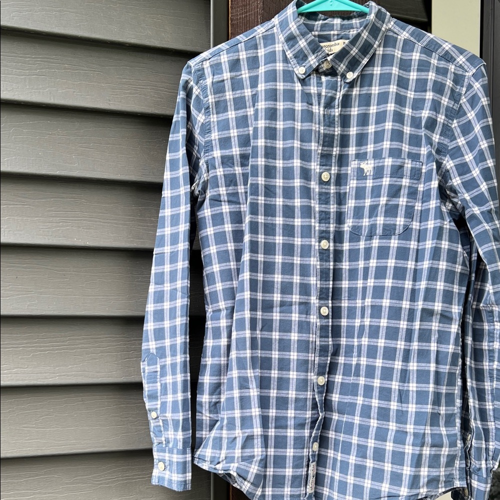 Boy”s  Blue Plaid Shirt